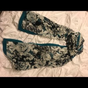 White House black market floral scarf